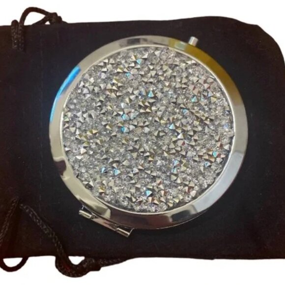 Accessories - Glamour Compact Mirror Bling Silver NIP